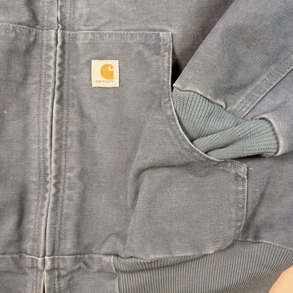 Women's XL Carhartt Hooded Active Jacket Rare Dark Teal WJ130-443 - Picture 2 of 9